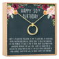 30th Birthday Necklace, Multiple Styles