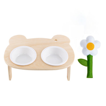 Dining Bowl Pet High Foot Cat Oblique Mouth Food Holder Care Neck