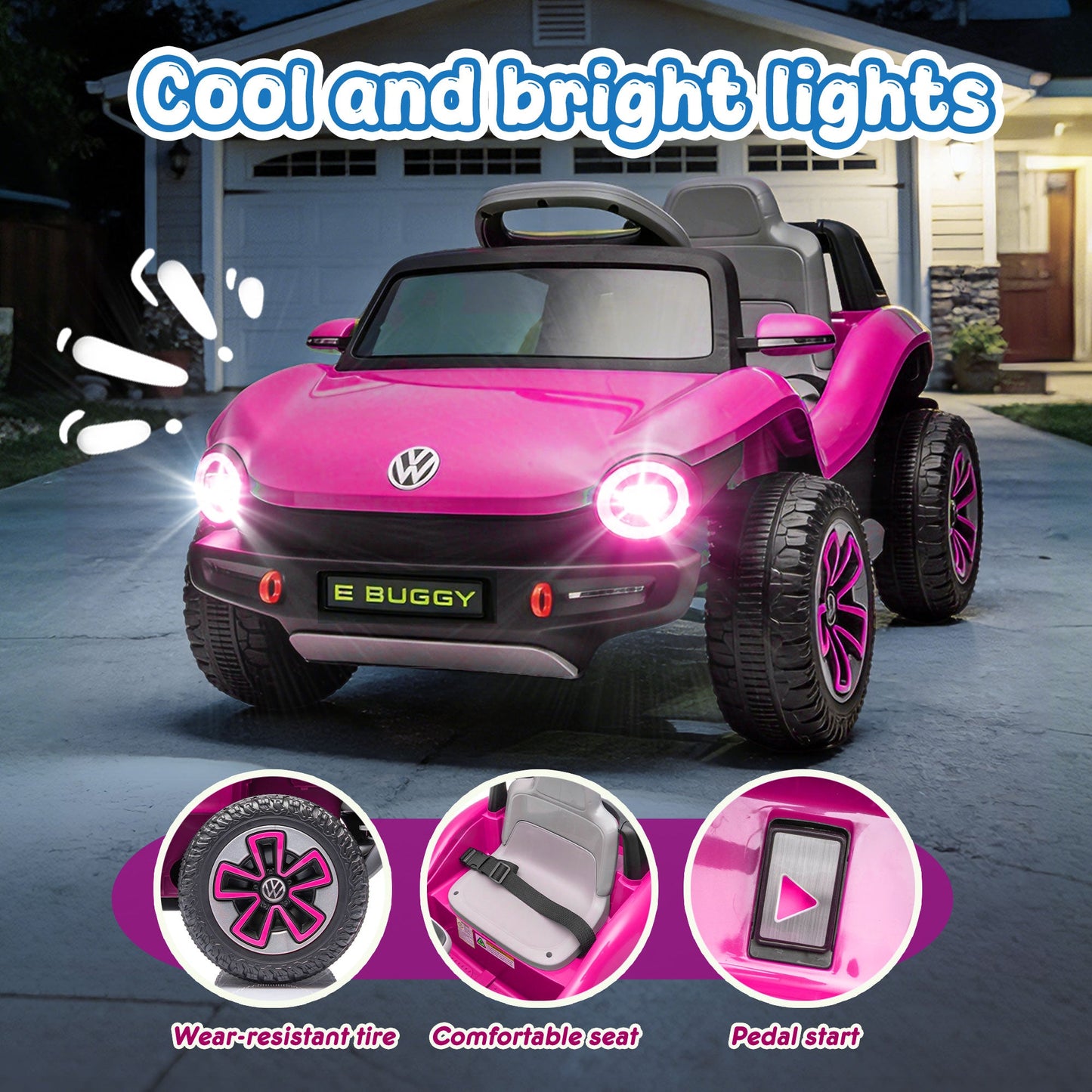 12V Licensed Volkswagen Beetle Kids Ride-On Electric Car