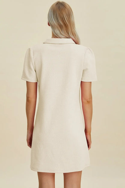 Texture Short Sleeve Dress