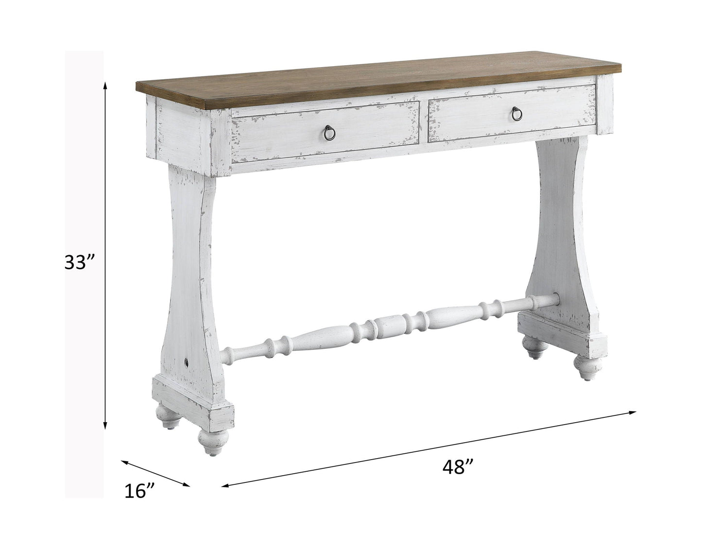 Carminda Console Table in Antique White