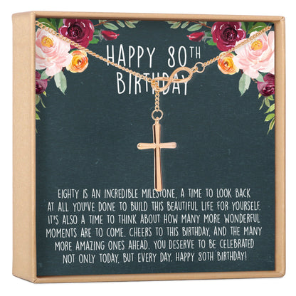 80th Birthday Necklace, Multiple Styles