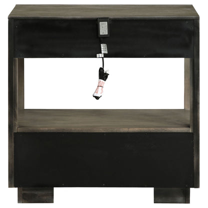 Durango 2-drawer Nightstand Bedside Table Taupe Oak