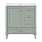 Bathroom Vanity, Modern Bathroom Cabinet With Sink Combo Set, Bathroom Storage Cabinet With A Soft Closing Door And 3 Drawers, Solid Wood Frame