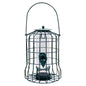 Outdoor Wild Bird Feeder Squirrel-Proof Chew-Proof Metal Hanging Seed Feeder with 4 Feeding Ports for Small Songbirds