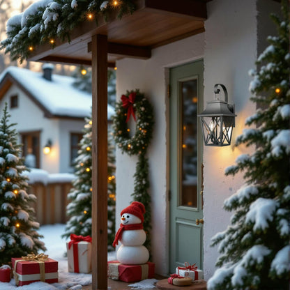 Black Outdoor Wall Lantern 2-Light