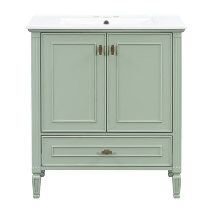 Freestanding Vanity With 1 Drawer & 2 Soft Close Doors With Door Mounted Storage