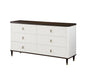 Carena Dresser with Jewelry Tray - White / Walnut