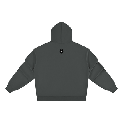 Unisex Heavyweight Ruched Sleeves Hoodie