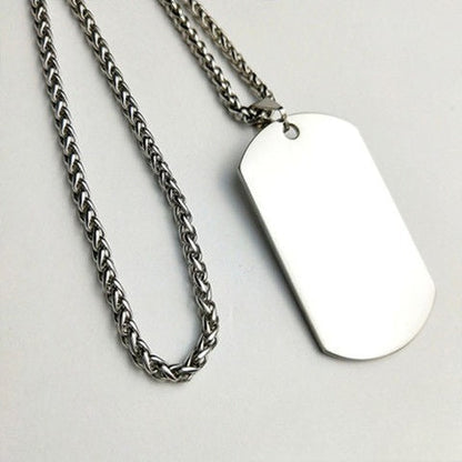 Custom Necklace Female Pendant Dog Tag Personalized Stainless Steel Ladies Birthday Gift