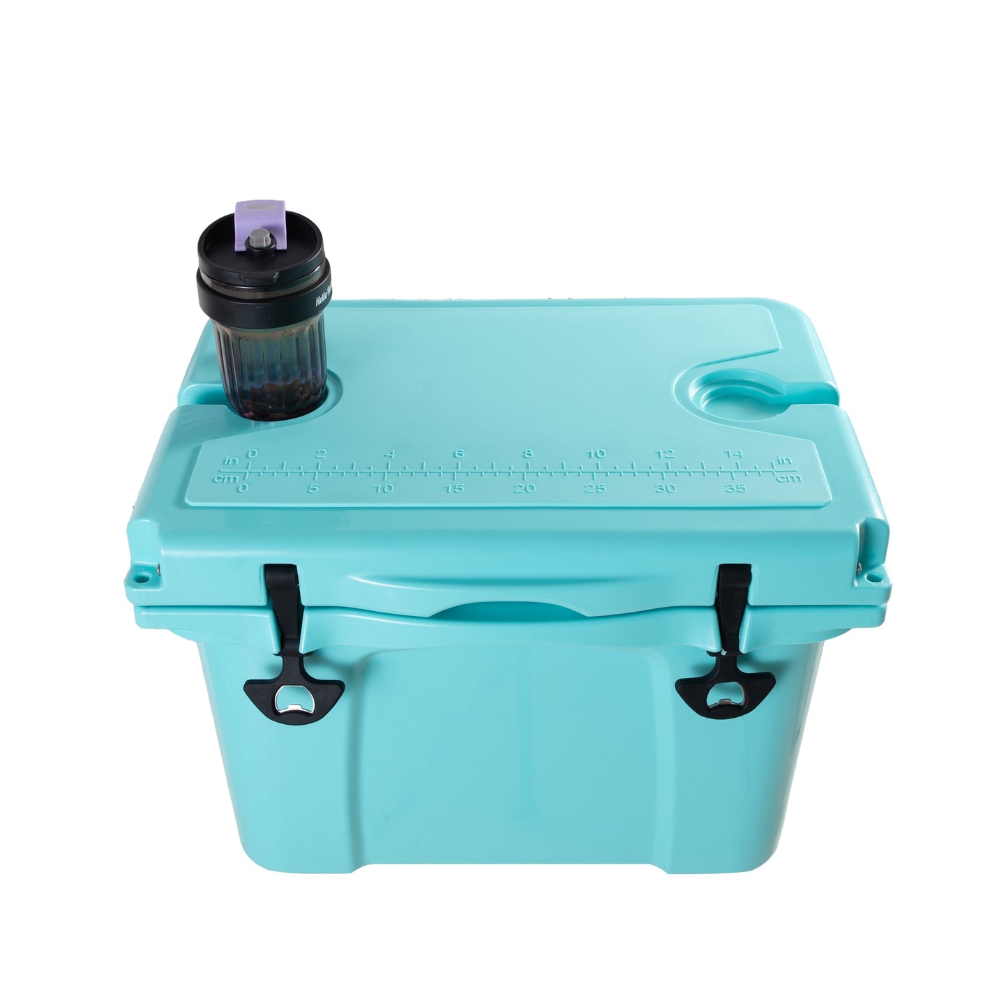 25QT Portable Cooler, Insulated Hard Cooler with Bottle Opener and Cup Holder