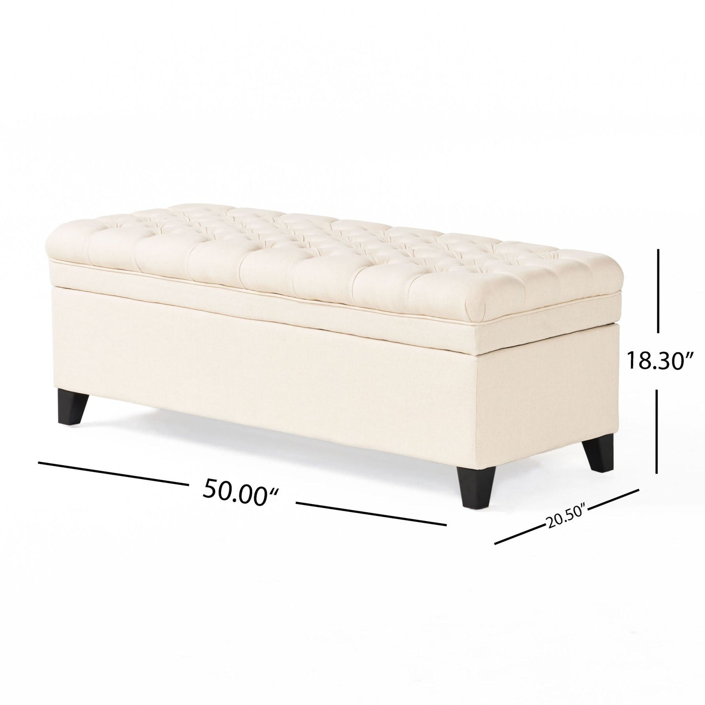 Juliana Storage Ottoman With Birch Legs