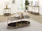 Fiorella Marble Print Glass Table
