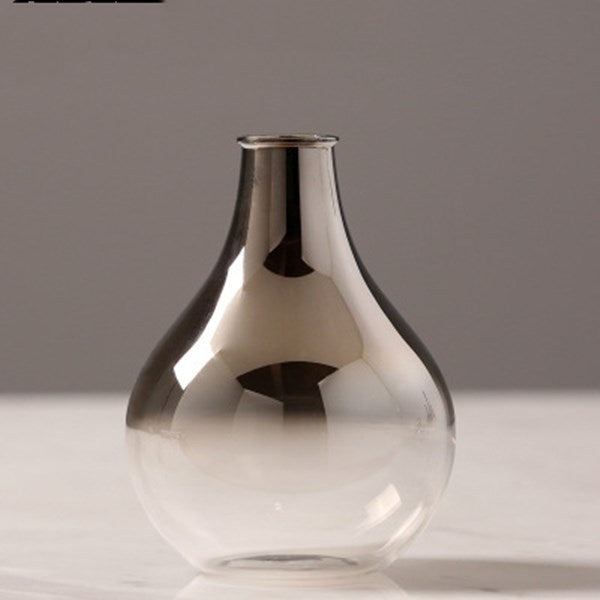 Creative Silver-plated Small Glass Vase Decoration