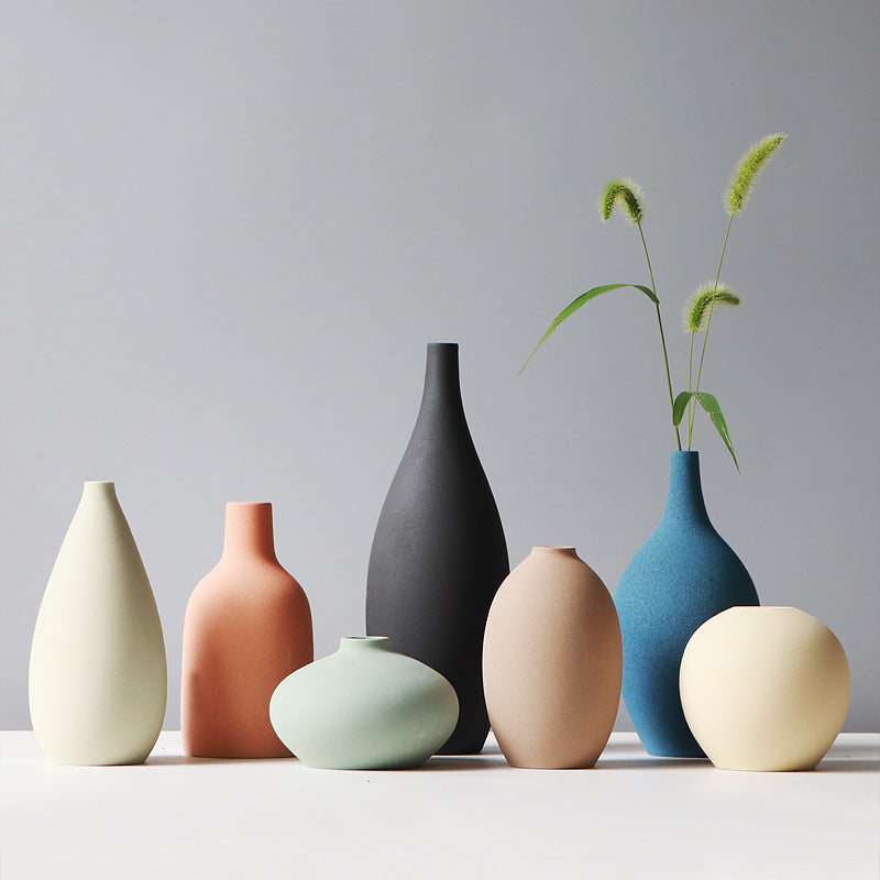 Morandi Decoration Vase Living Room Decoration Small Decoration Nordic Ceramic Home Bedroom Desktop Flower