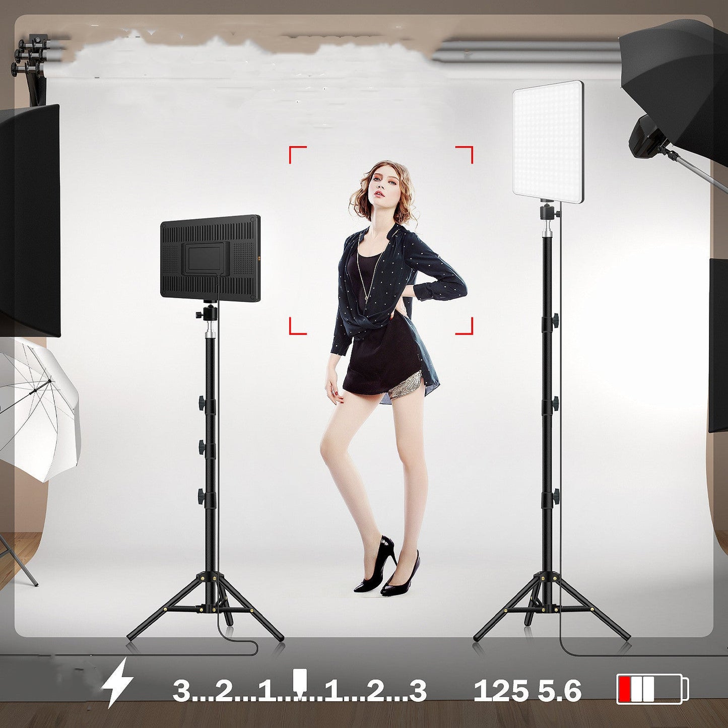 Compatible with Apple, Photography Fill Light Anchor Live Broadcast Camera Light Floor Desktop Portable Tripod