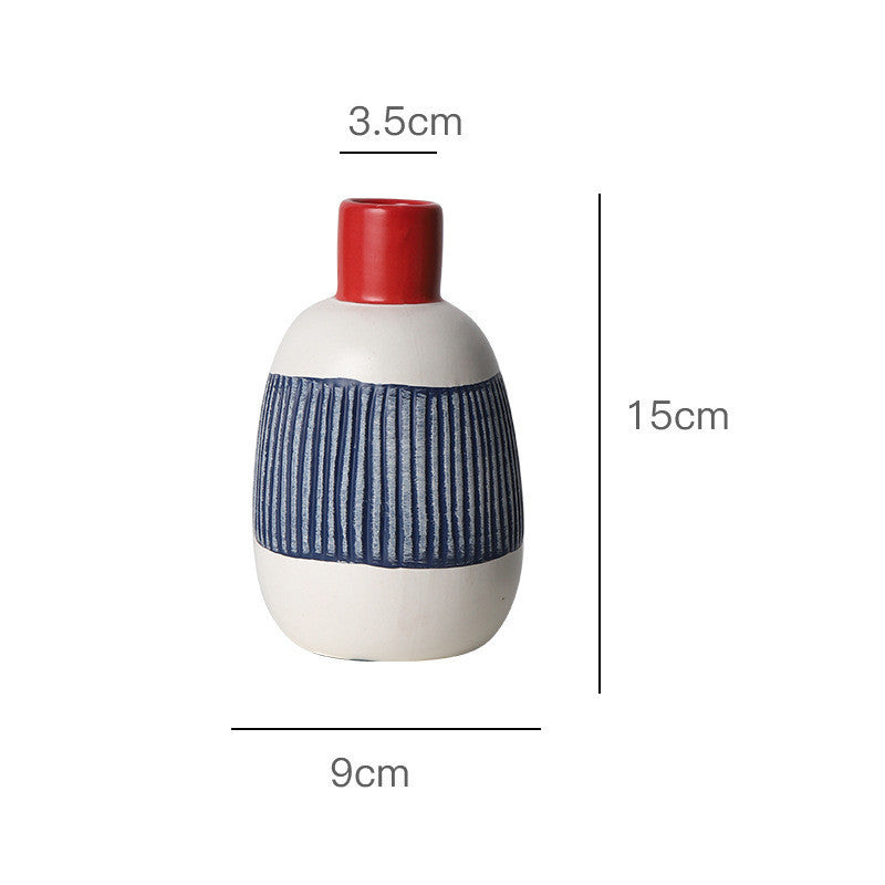 Creative Flower Arrangement Ceramic Vase Living Room Decoration Ornaments
