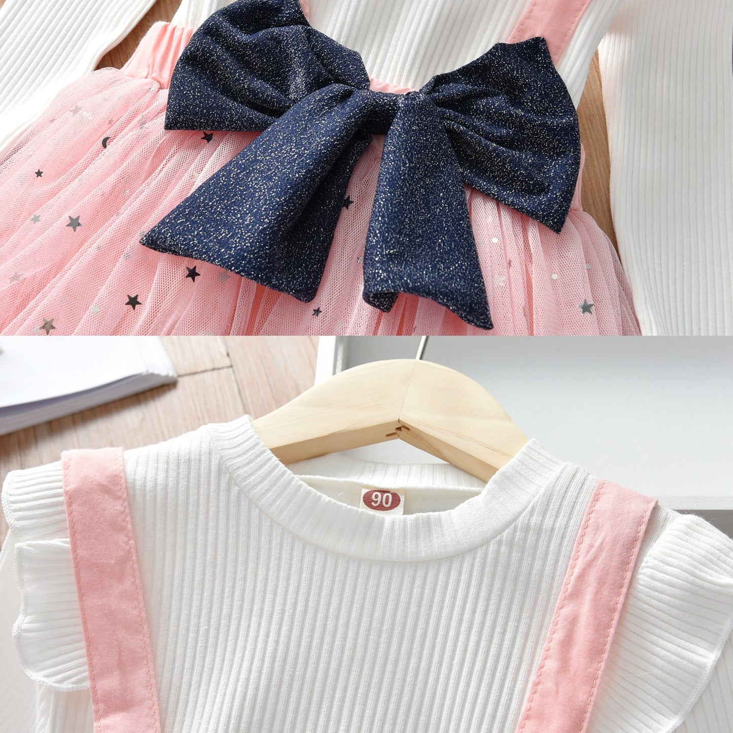Little Girl Korean Style Western Fashionable Net Red Two-Piece Suit