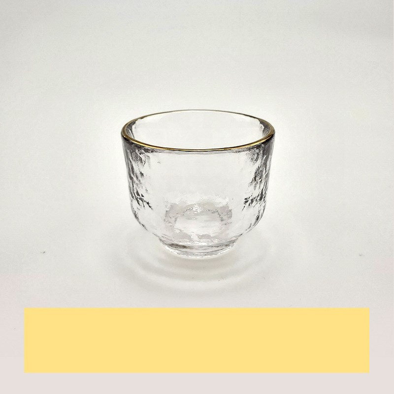 NEW Japanese Sake Pot Golden four Cups Edge Glass Set