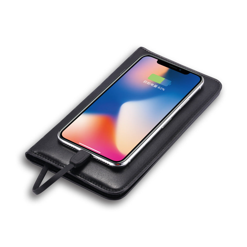 Rechargeable Wallet 6800 Ma Mobile Power Supply Wireless Charging