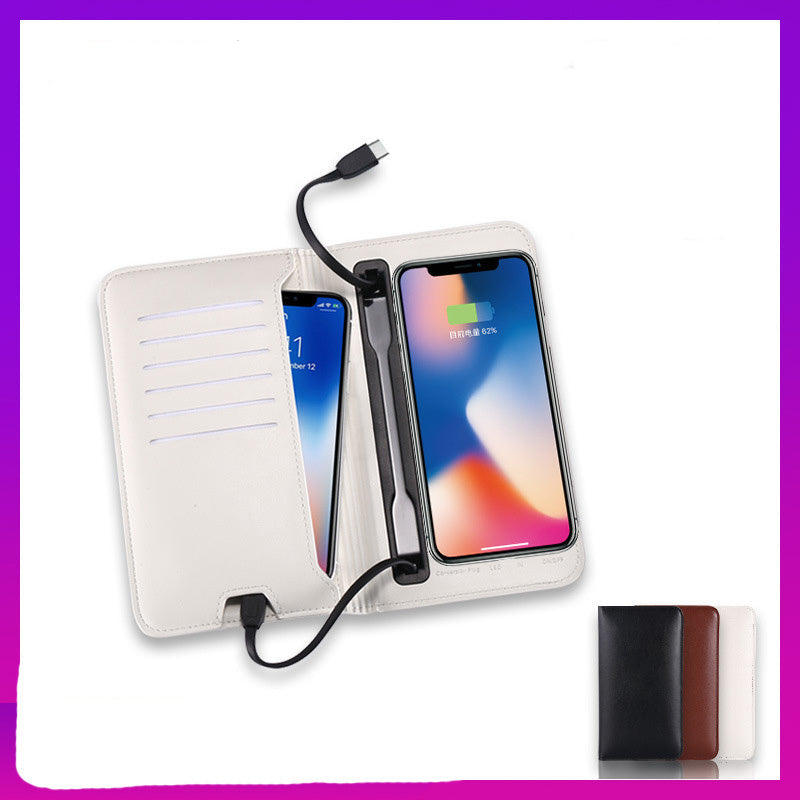 Rechargeable Wallet 6800 Ma Mobile Power Supply Wireless Charging