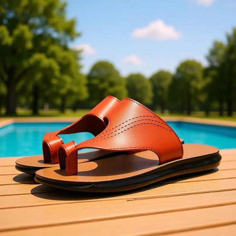 Mens Summer Outdoor Casual New Microfiber Flip-Flops