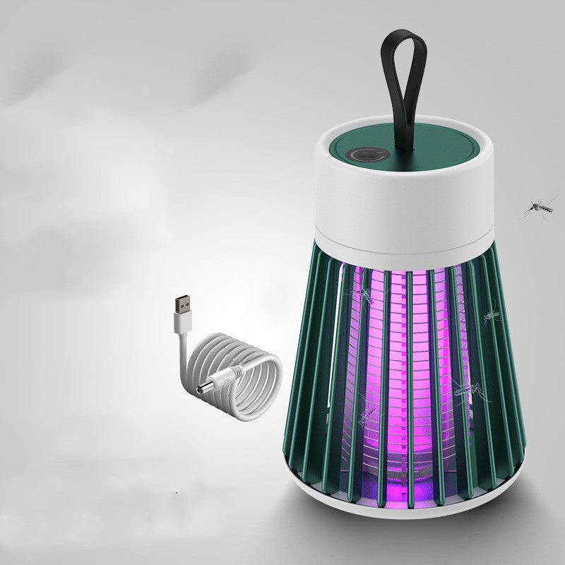 Electric Shock II Bug Zapper | UV LED Mosquito Killer Lamp, USB & Rechargeable Portable Insect Trap – Green & Gray