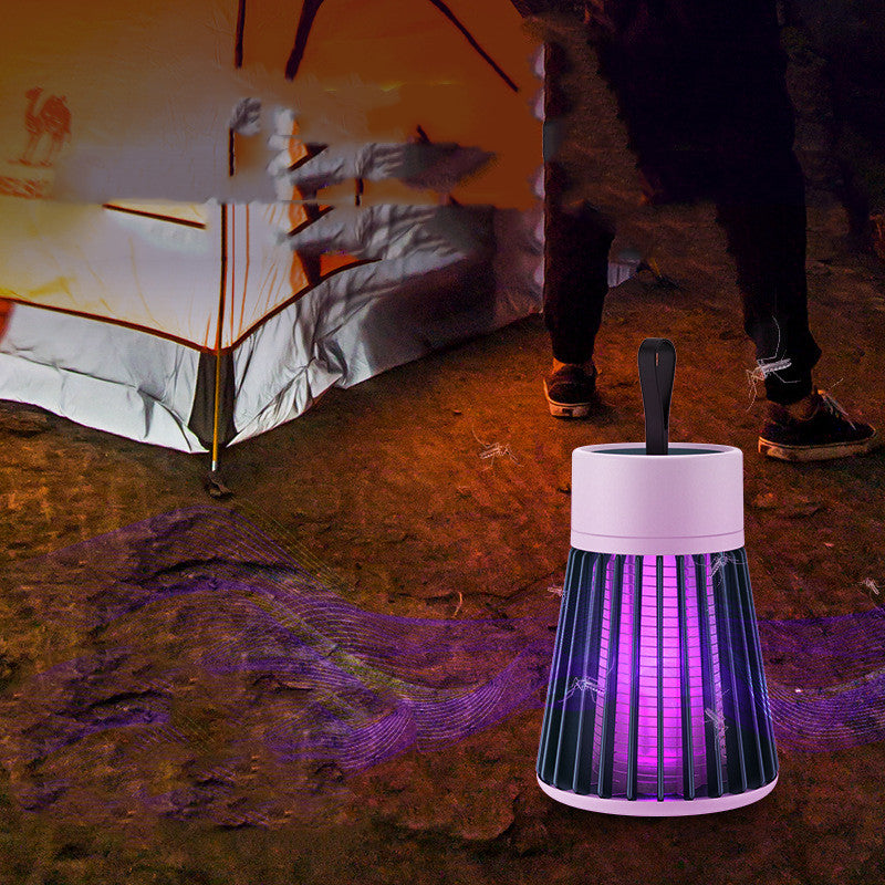 Electric Shock II Bug Zapper | UV LED Mosquito Killer Lamp, USB & Rechargeable Portable Insect Trap – Green & Gray