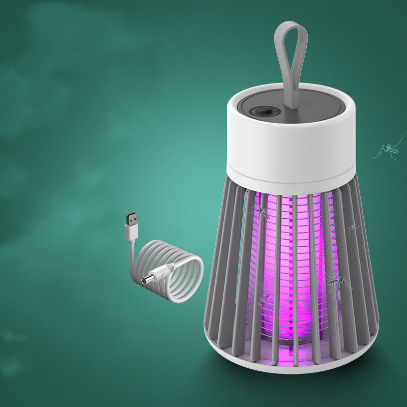 Electric Shock II Bug Zapper | UV LED Mosquito Killer Lamp, USB & Rechargeable Portable Insect Trap – Green & Gray