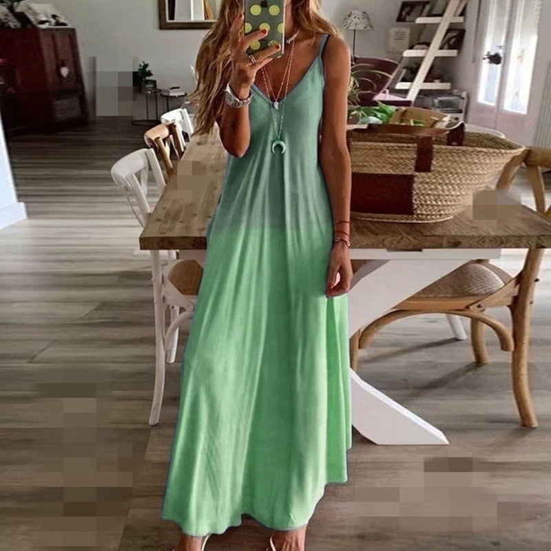 Tie-dye plus size sling jumpsuit