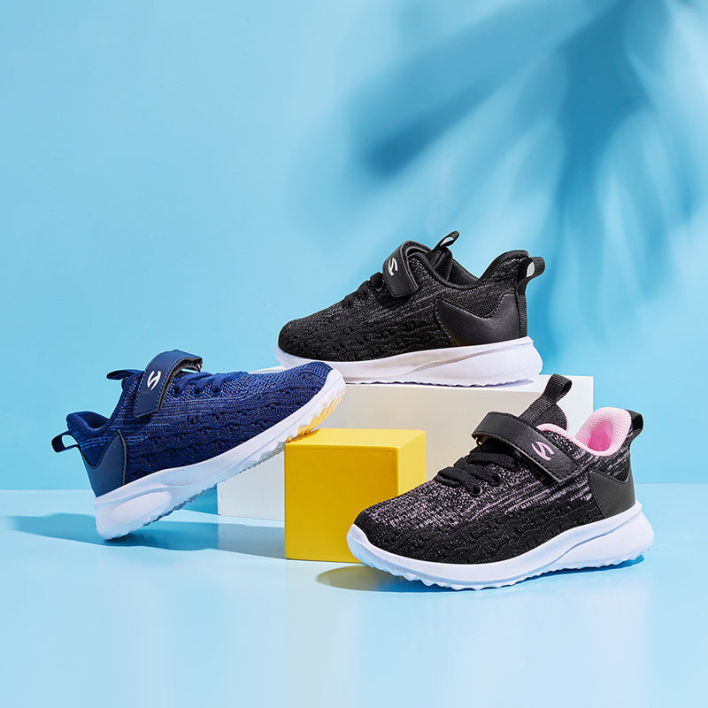 New Children'S Sports Shoes Flying Woven Boys Casual Breathable Shoes Girls
