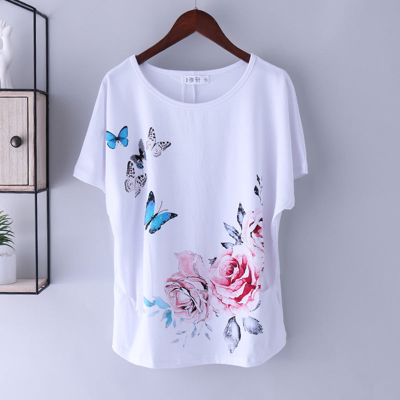 National Plus Size Cotton Short-sleeved T-shirt
