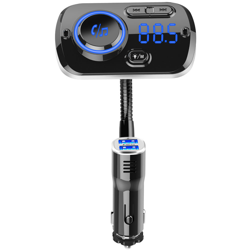 Car Bluetooth MP3 Player with Atmosphere Light and Bluetooth 5.0 for Lossless Music Playback