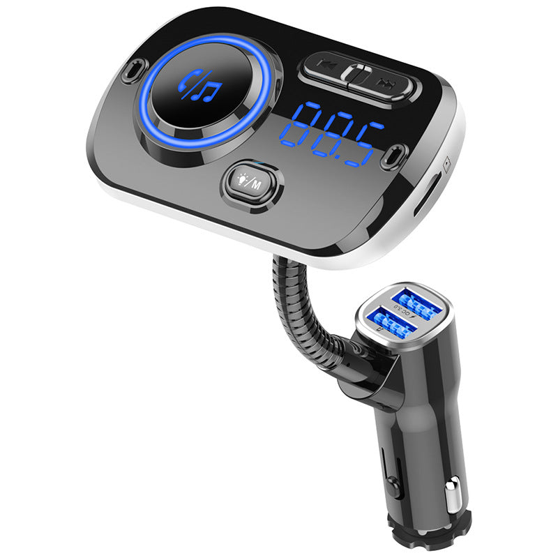 Car Bluetooth MP3 Player with Atmosphere Light and Bluetooth 5.0 for Lossless Music Playback