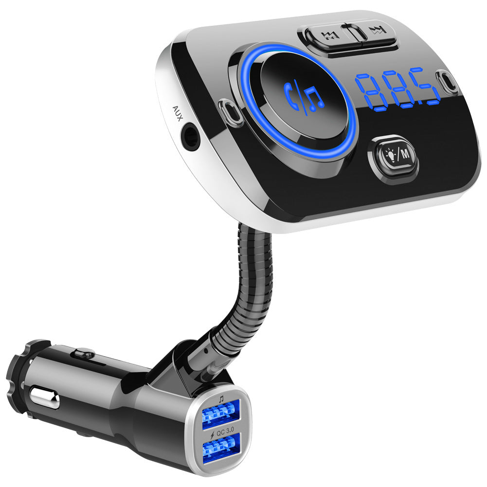 Car Bluetooth MP3 Player with Atmosphere Light and Bluetooth 5.0 for Lossless Music Playback