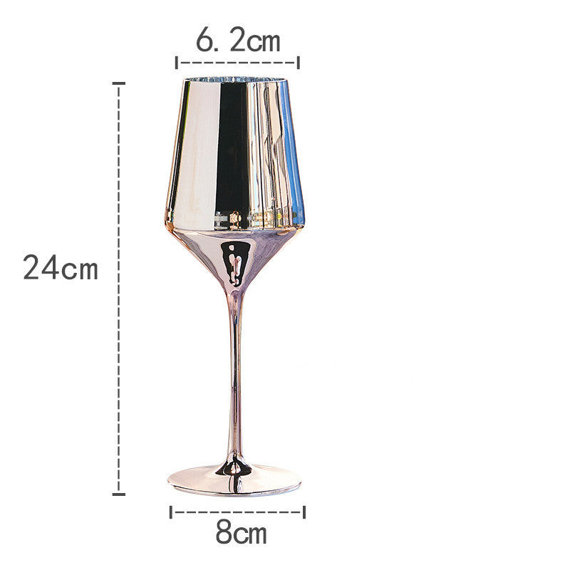 Personalized Luxury Goblet Electroplated Crystal Wine Glass