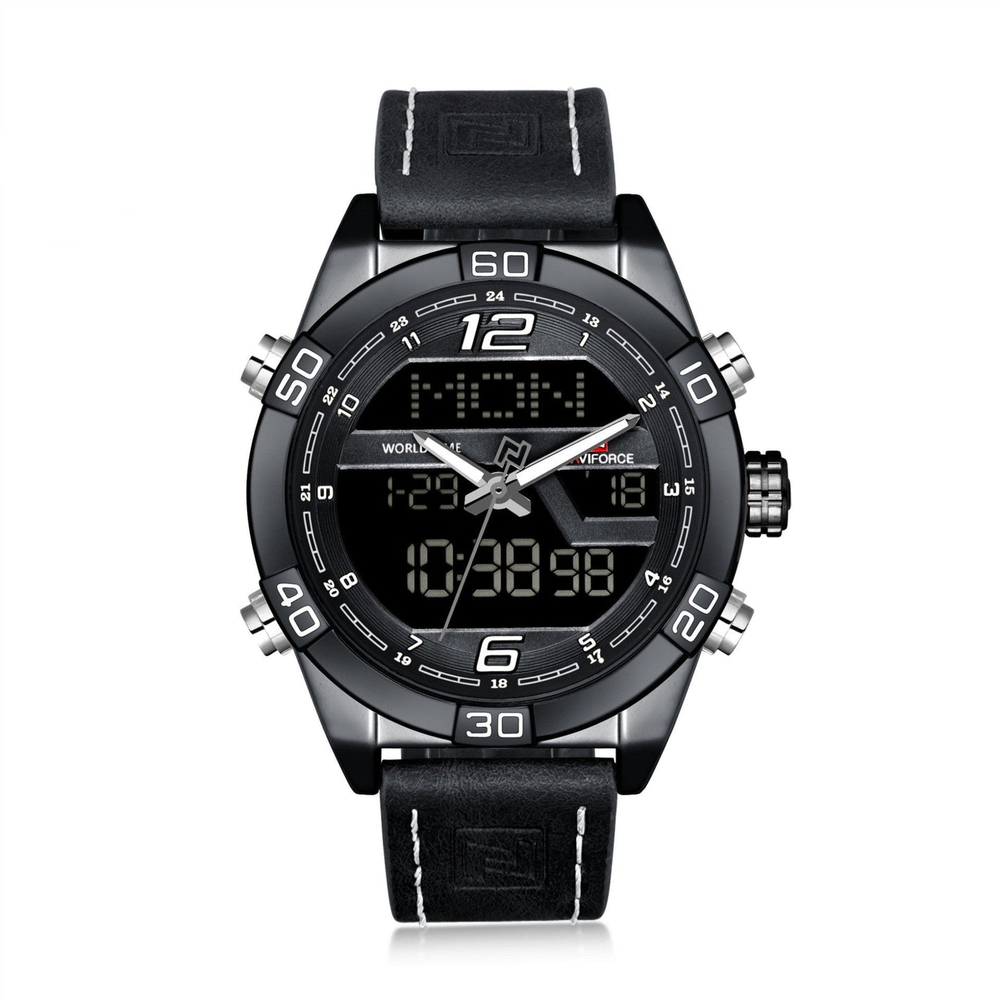 Men'S Watch Led Electronic Watch Waterproof Belt Quartz Men'S Watch Watch