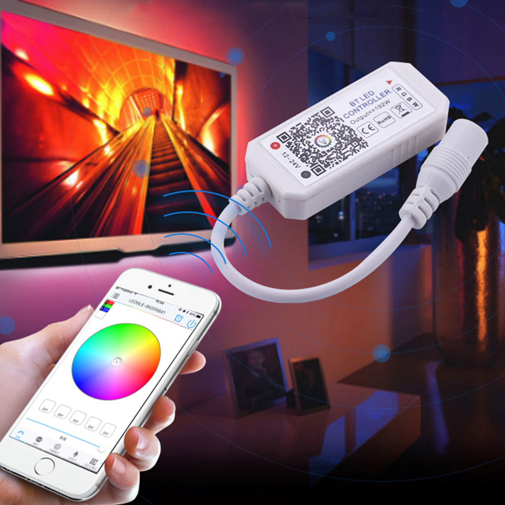 Color Changing Bluetooth Music Controller Light Strip for Ambient Lighting and Sound Sync