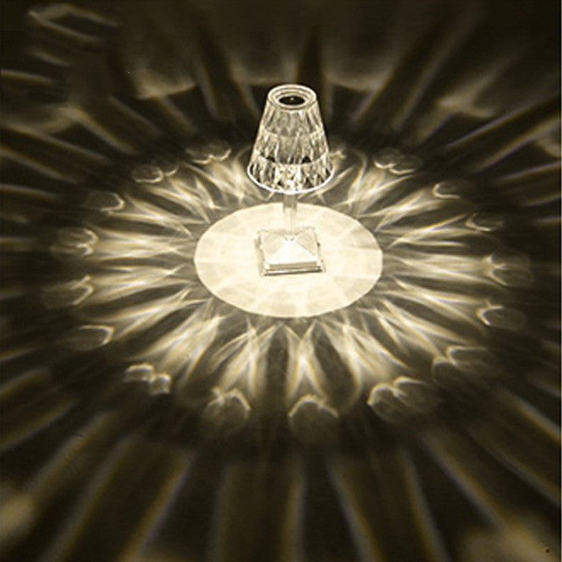 NEW Elegant Bedside or outside Diamond Acrylic Princess Table Lamp