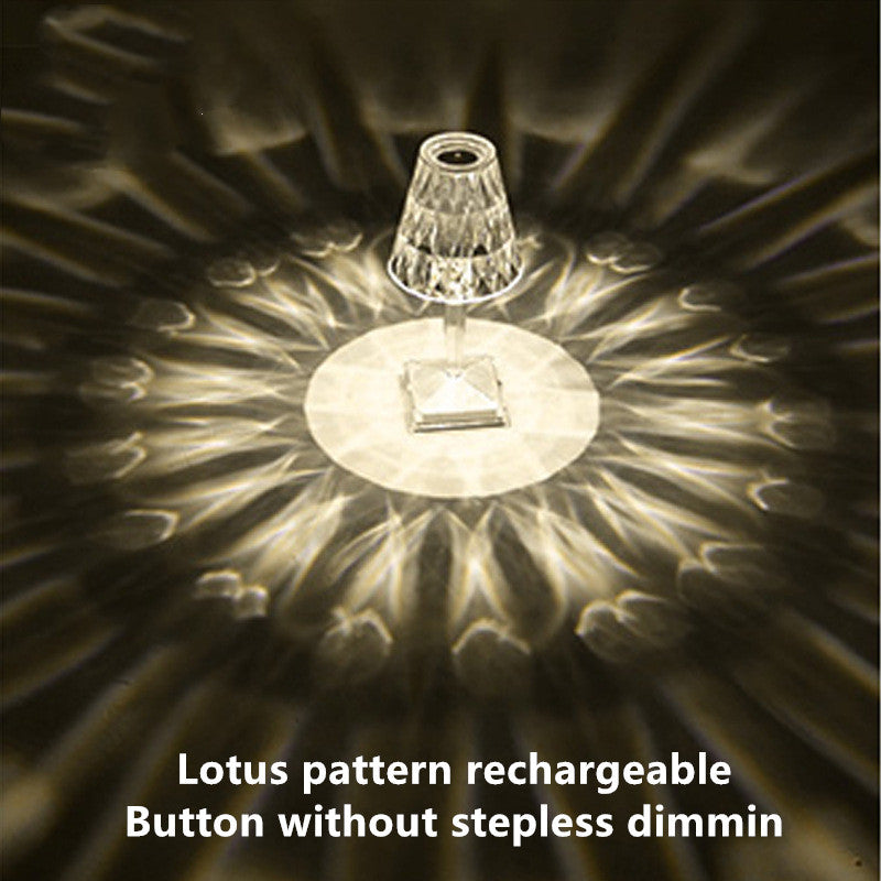NEW Elegant Bedside or outside Diamond Acrylic Princess Table Lamp