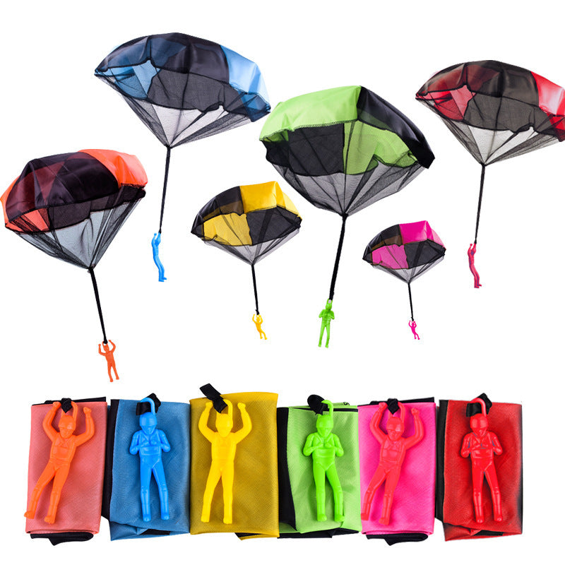 Hand Throwing Mini Soldier Camouflag Parachute Funny Toy Kid Outdoor Game Educational Fly Parachute Sport For Parent Child Toys