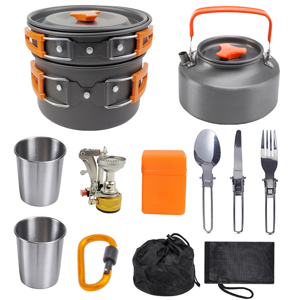 Portable Camping Kettle – Hard-Anodized Aluminum Outdoor Cooker with Heat-Resistant Handle | Lightweight & Compact Hiking Tea Pot: New Edition