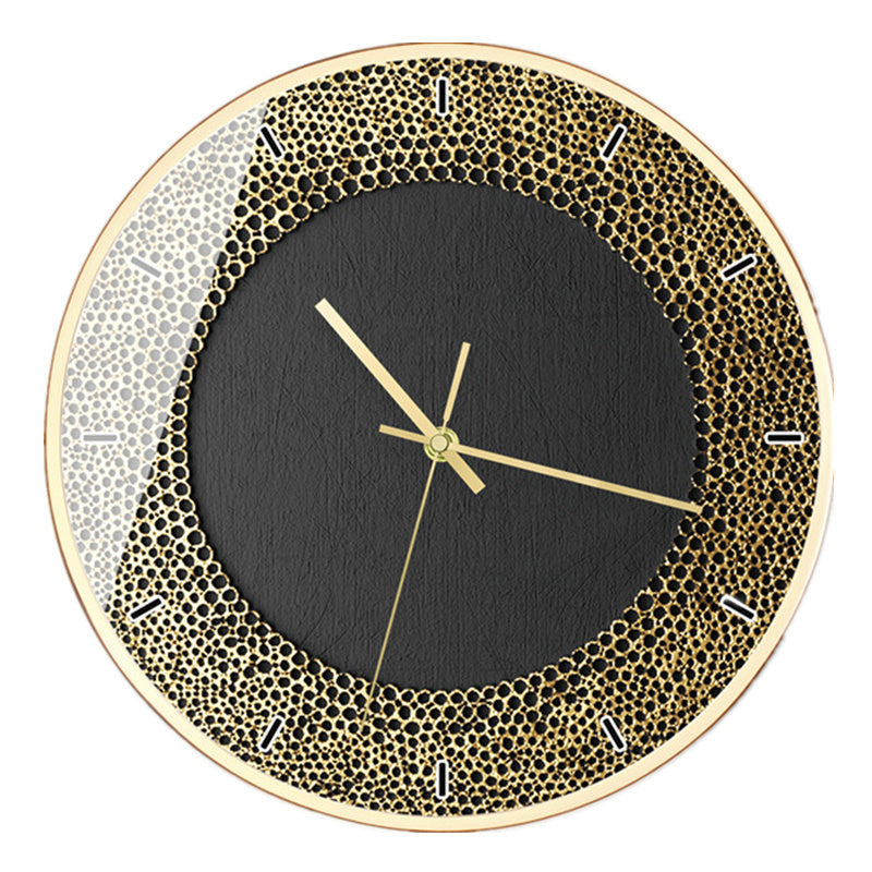 Simple Striped Luxury Rose Gold Wall Clock Living Room Bedroom Wall Watch Personality Creative Black Gold Art Atmosphere Clock
