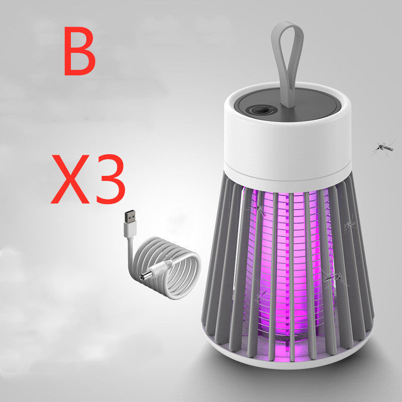 Electric Shock II Bug Zapper | UV LED Mosquito Killer Lamp, USB & Rechargeable Portable Insect Trap – Green & Gray