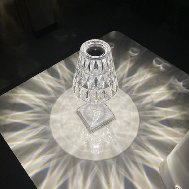 NEW Elegant Bedside or outside Diamond Acrylic Princess Table Lamp