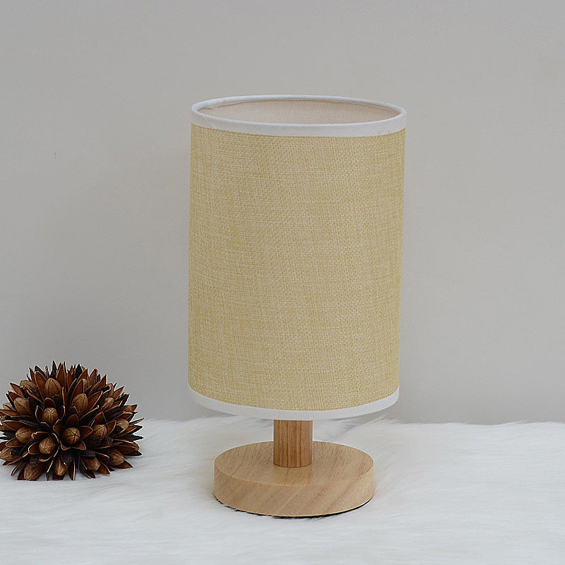 Wooden Cloth Cover Creative Children's Study Desk Lighting Table Lamp