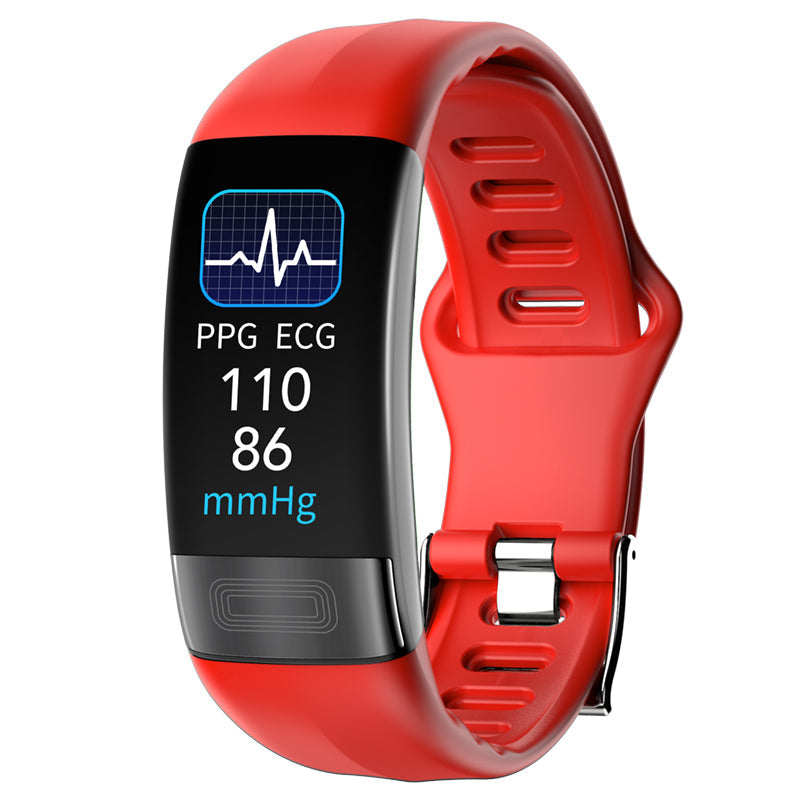 Body Temperature Smart Bracelet with ECG, Heart Rate, Blood Pressure, Blood Oxygen, Sleep Tracking & Waterproof Design