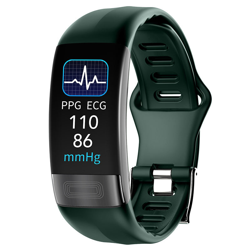 Body Temperature Smart Bracelet with ECG, Heart Rate, Blood Pressure, Blood Oxygen, Sleep Tracking & Waterproof Design