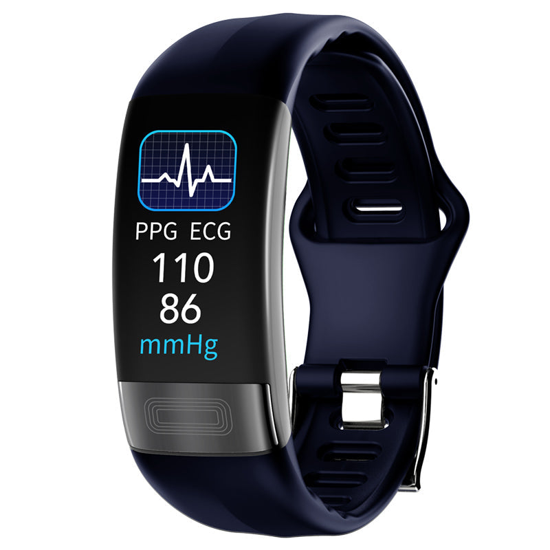 Body Temperature Smart Bracelet with ECG, Heart Rate, Blood Pressure, Blood Oxygen, Sleep Tracking & Waterproof Design
