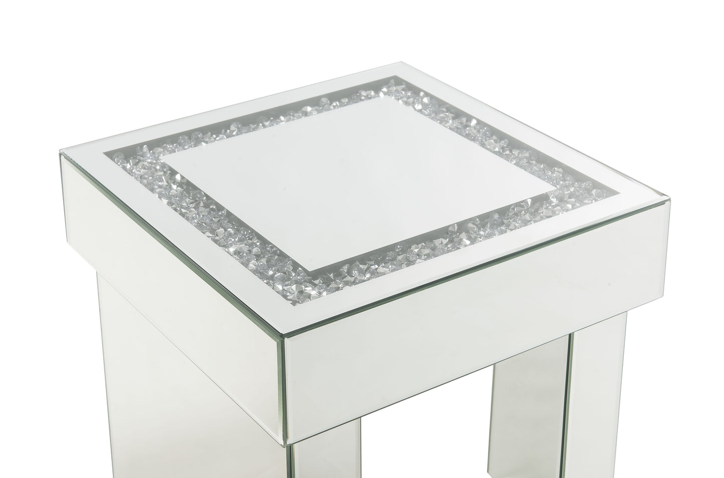 Noralie Mirrored & Faux Diamonds End Table